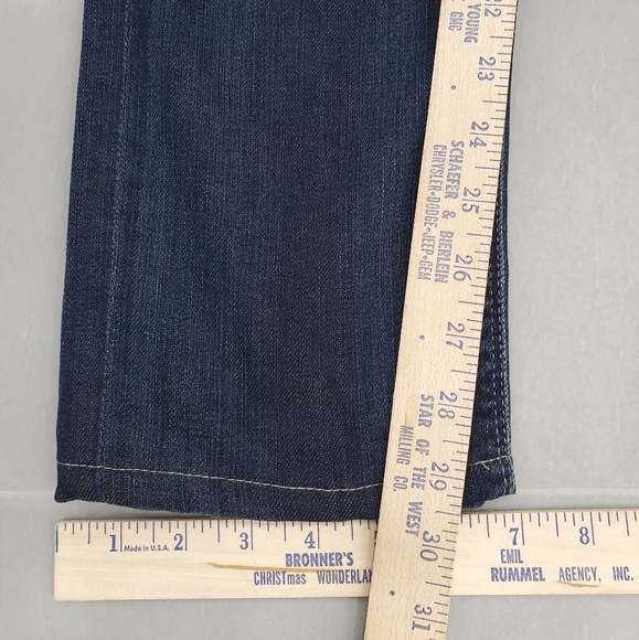 7 For all Mankind Rhigby jeans men's size 30 x 30L dark wash button fly straight - Picture 4 of 10
